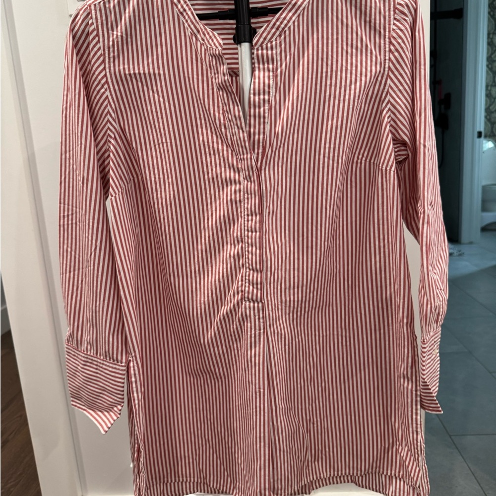 Old Navy Red and White Striped Blouse